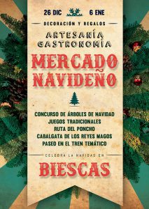 cartel Biescas mercado navideño