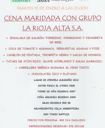 Cena maridada (martes, 15)