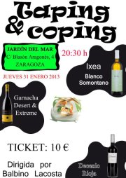 Cata de vinos y tapas (jueves, 31)