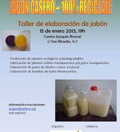 Taller de elaboración de jabón casero (martes, 15)