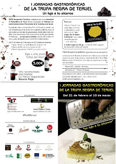 Primeras Jornadas Gastronómicas de la Trufa Negra de la provincia de Teruel (hasta el 10 de marzo)