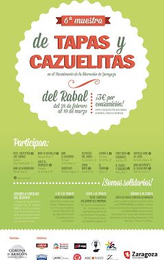 6ª muestra de tapas y cazuelitas del Rabal (del 28 de febrero al 10 de marzo)
