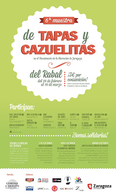 6ª muestra de tapas y cazuelitas del Rabal (del 28 de febrero al 10 de marzo)