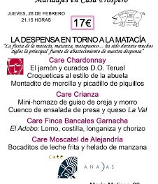 Tapas y vinos Care (jueves, 28)