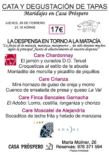 Tapas y vinos Care (jueves, 28)