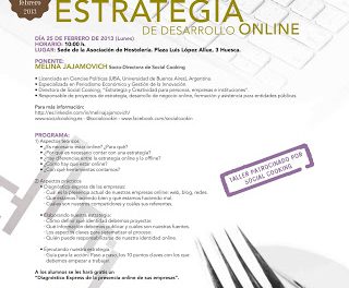 Taller sobre el desarrollo online en hostelería (lunes, 25)