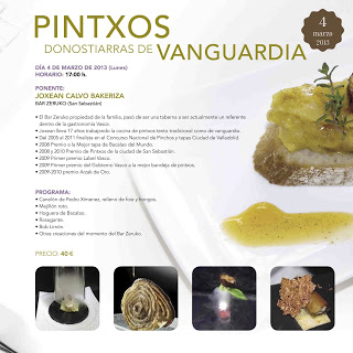 Curso sobre pinchos donostiarras (lunes, 4)