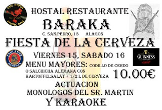 Fiesta de la cerveza (viernes, 15, y sábado, 16)