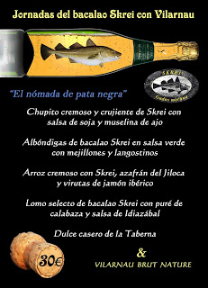 Jornadas del bacalao skrei con Vilarnau en María Morena (marzo)