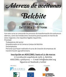 Curso de aderezo de aceituna (del 3 al 17 de abril)