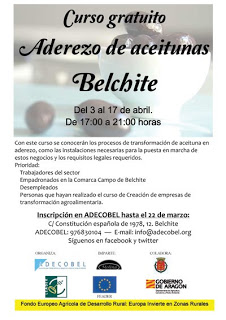 Curso de aderezo de aceituna (del 3 al 17 de abril)