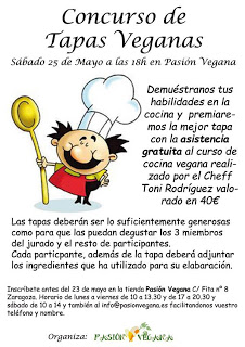 Concurso de tapas veganas (sábado, 25)