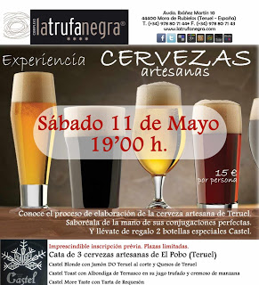 Degustación de cervezas de El Pobo (Teruel) 11 de mayo