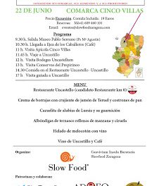 Excursión Slow Food a las Cinco Villas (sábado, 22)