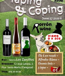 Vino y tapas (jueves, 27)