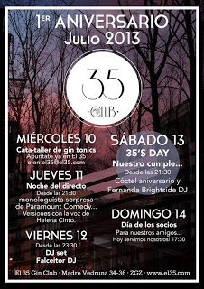 Taller cata de gin-tonics (miércoles, 10)