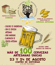 Birragoza. II Festival de Cervezas artesanas de Zaragoza (23 y 24 de agosto)