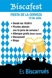 Fiesta de la cerveza en Biscarrués (sábado, 13)