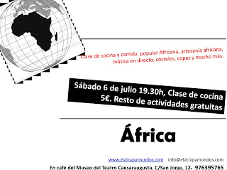 Fiesta africana en el Atrapamundos (sábado, 6)