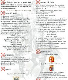 Fin de semana Cidiano (13 y 14 de julio)