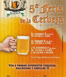 Feria de la cerveza en Huesca (del 5 al 7 de julio)