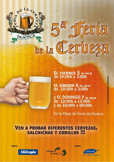 Feria de la cerveza en Huesca (del 5 al 7 de julio)