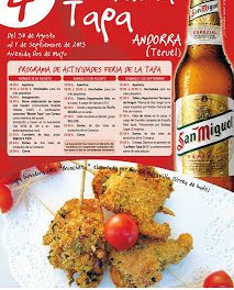 Feria de la tapa (del 30 de agosto al 1 de septiembre)