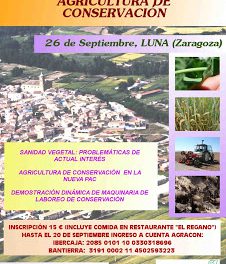 Jornada anual de la Asociación Aragonesa de Agricultura de Conservación (jueves, 26)