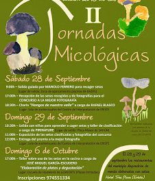 Jornadas micológicas (28 y 29 de septiembre, y domingo, 6 de octubre)