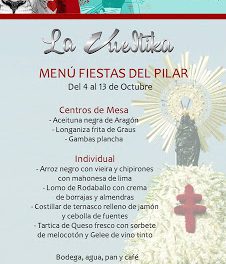 Menú del Pilar en La Vueltika (del 4 al 13 de octubre)