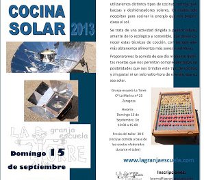 Taller de Cocina Solar (domingo, 15)