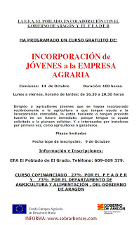 Curso de incorporación a la empresa agraria (desde el 14 de octubre)