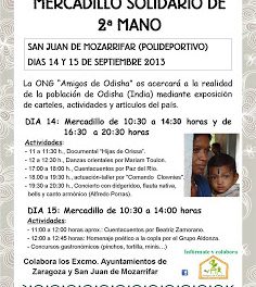 Mercadillo solidario (14 y 15 de septiembre)