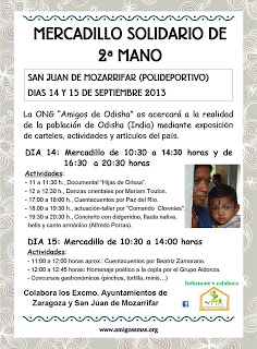 Mercadillo solidario (14 y 15 de septiembre)