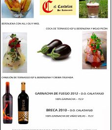 Cata de tapas y vinos de Calatayud en El Candelas (miércoles, 9)