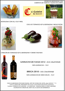 Cata de tapas y vinos de Calatayud en El Candelas (miércoles, 9)