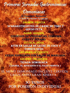 Jornadas gastronómicas demoníacas (del 16 de octubre al 17 de noviembre)