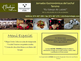 Jornadas Gastronómicas del lechal tensino (del 11 de octubre al 3 de noviembre)