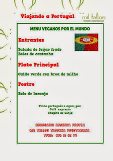 Cena vegana portuguesa (sábado, 26)