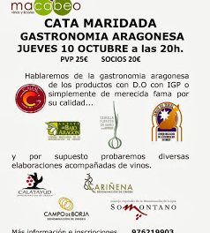 Cata maridada gastronomia aragonesa (jueves, 10)