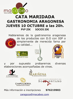 Cata maridada gastronomia aragonesa (jueves, 10)