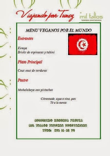 Cena vegana tunecina (sábado, 30)