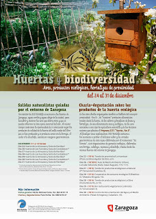 Jornadas sobre la huerta de Zaragoza de SOE/BirdLife (del 23 al 31 de diciembre)