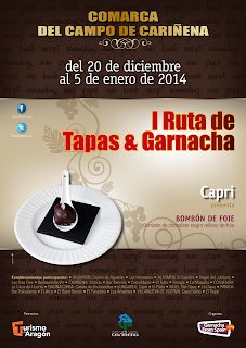 I Ruta de Tapas&Garnacha de la Comarca del Campo de Cariñena (hasta el 5 de enero)