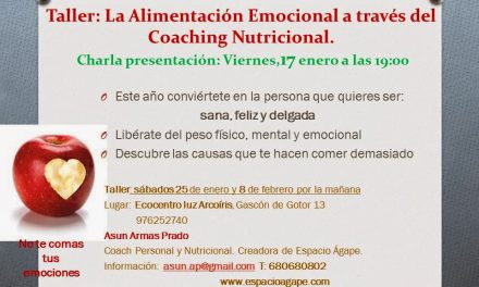 Taller La alimentación emocional a traves del coaching nutricional (sábados, 25 de enero y 8 de febrero)