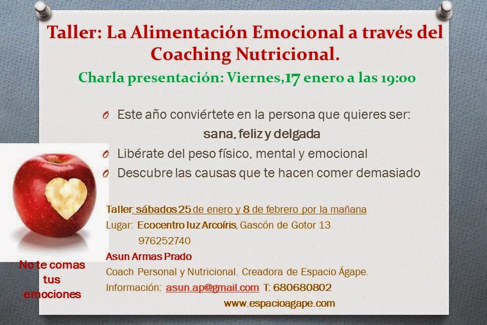 Taller La alimentación emocional a traves del coaching nutricional (sábados, 25 de enero y 8 de febrero)