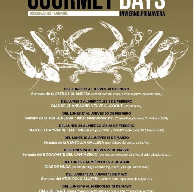 Gourmet Days (del 3 al 5 de febrero)