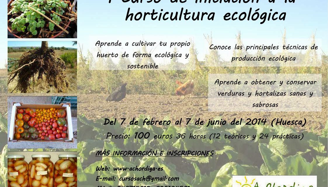 Curso de horticultura ecológica (del 7 de febrero al 7 de junio)
