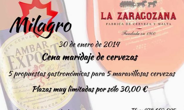 Cena maridada con cerveza (jueves, 30)
