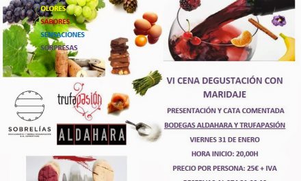 Cena degustación con maridaje (viernes, 31)